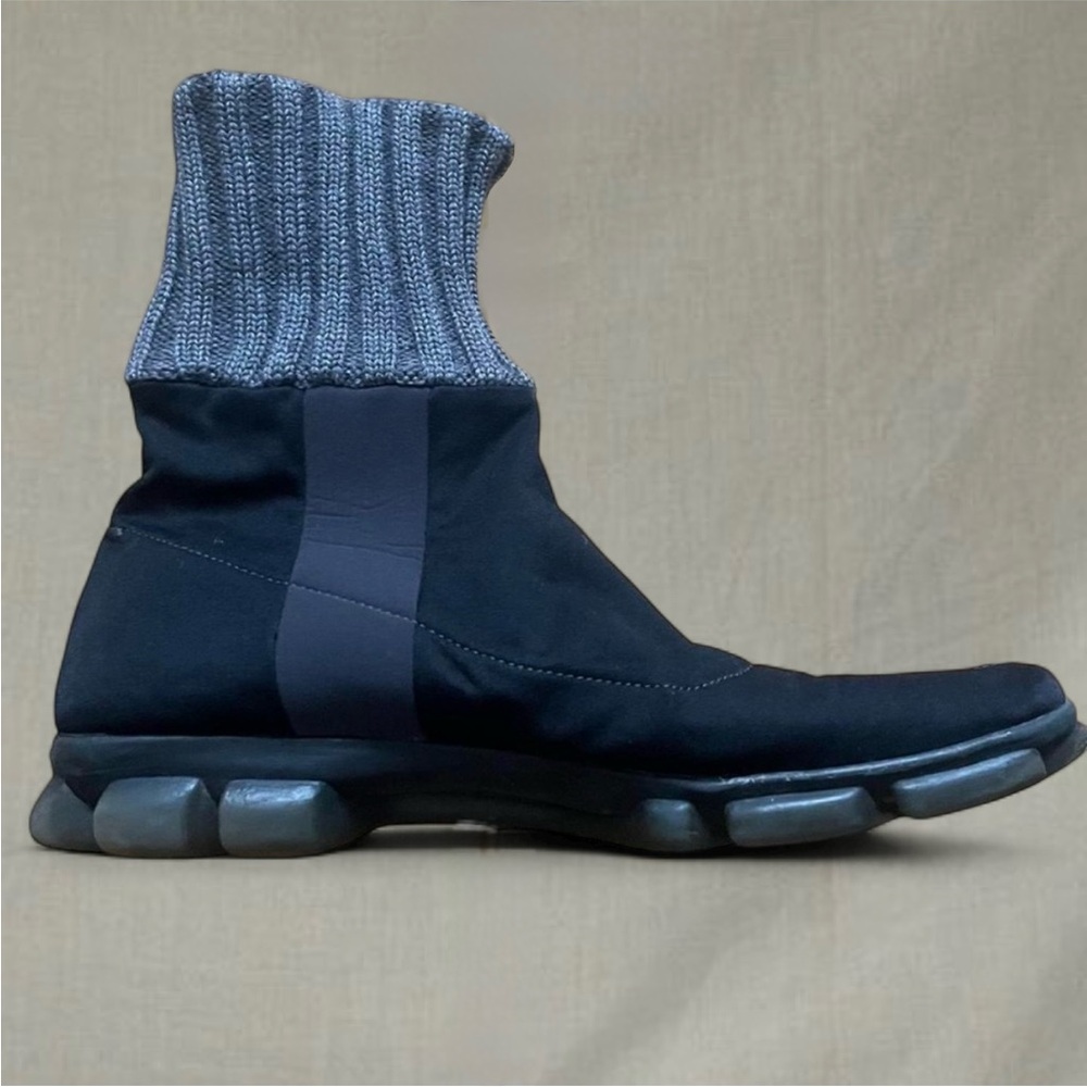 Vintage Miu Miu ribbed cloth slip-on technical sock like sneakers trainers